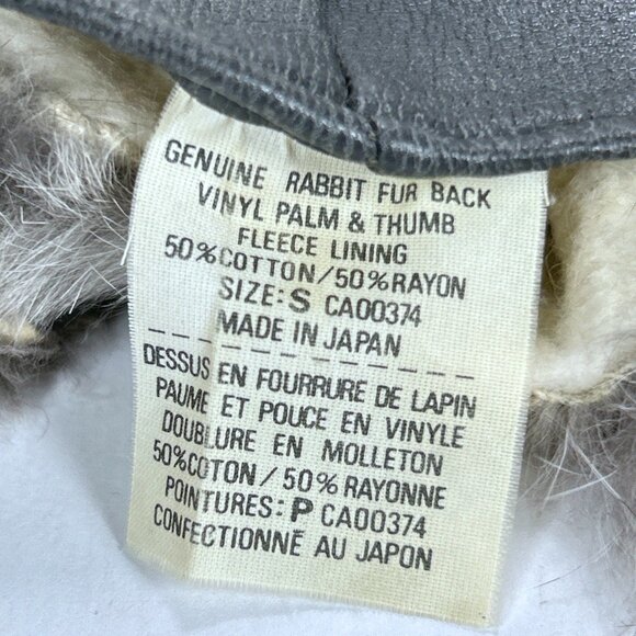 Authentic Rabbit Fur Mittens Made in Japan - Picture 9 of 10